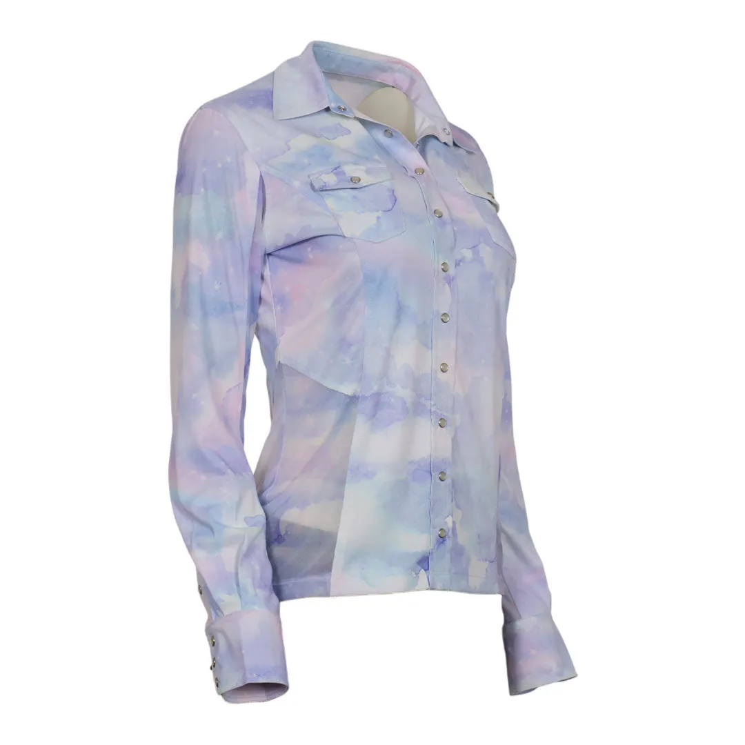 Dapplebay Opalite Skies western rijshirt pastel