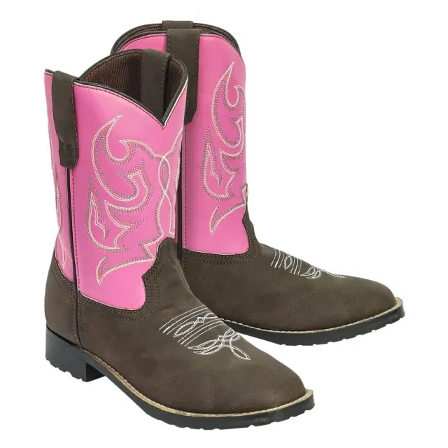 TuffRider Voyageurs kinder westernlaarzen mocha roze