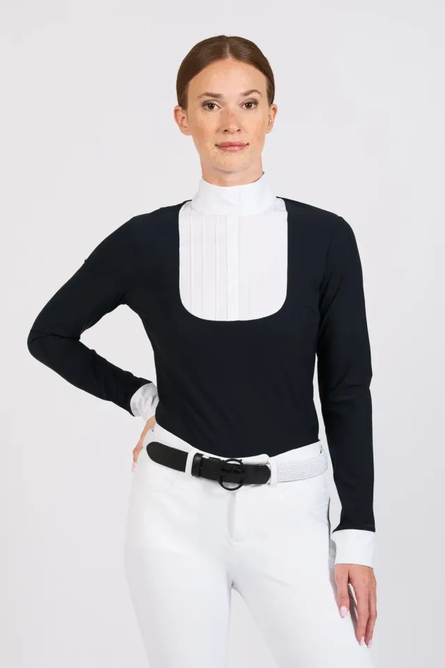 Vestrum Levi wedstrijdshirt dames marineblauw hoge kraag