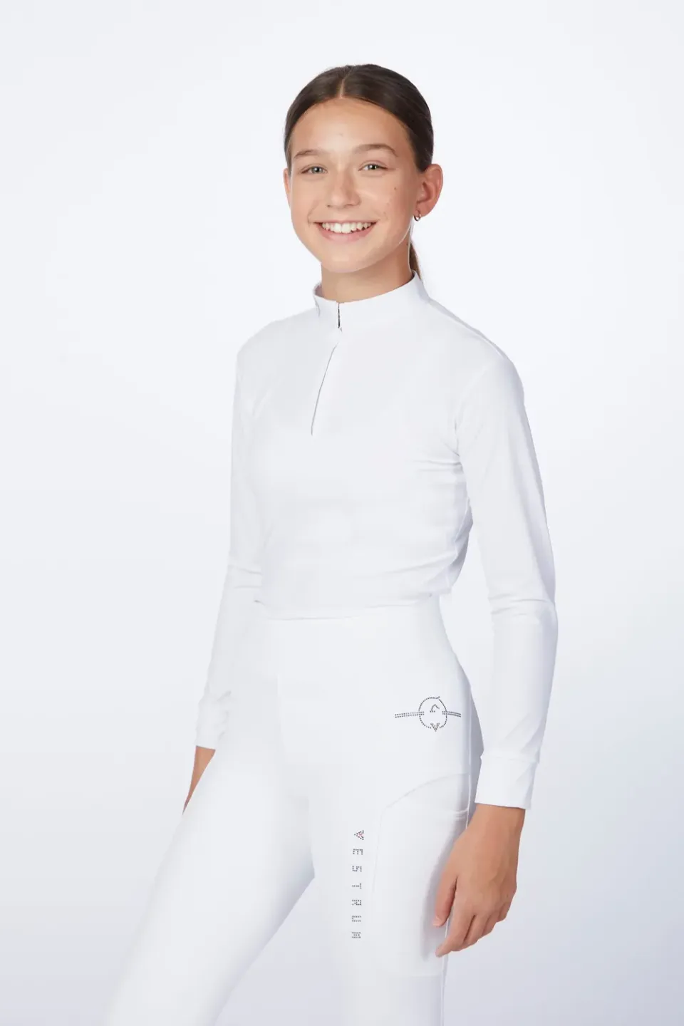 Vestrum Mahon meisjes wedstrijdshirt wit lange mouw