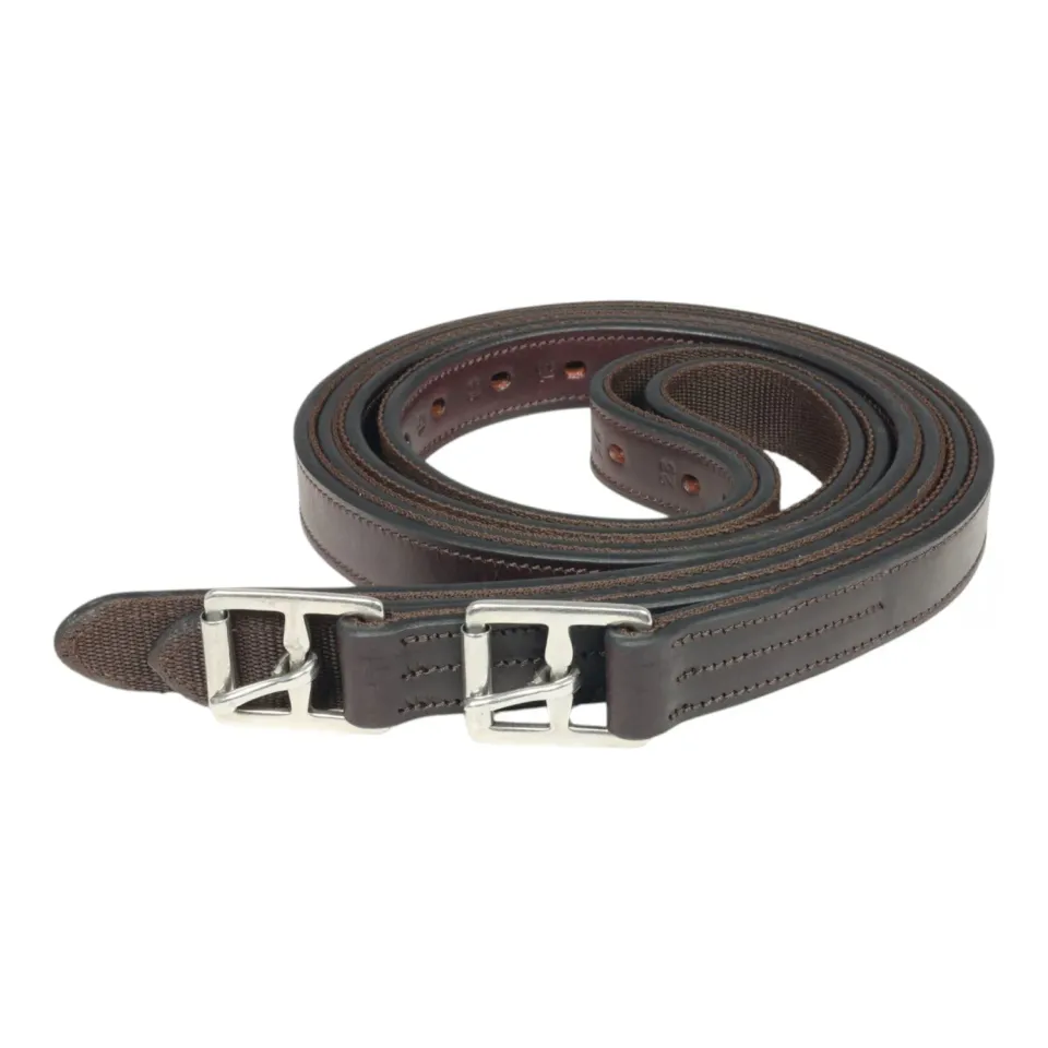 Henri de Rivel Polo beugelriemen havana brown leer STD