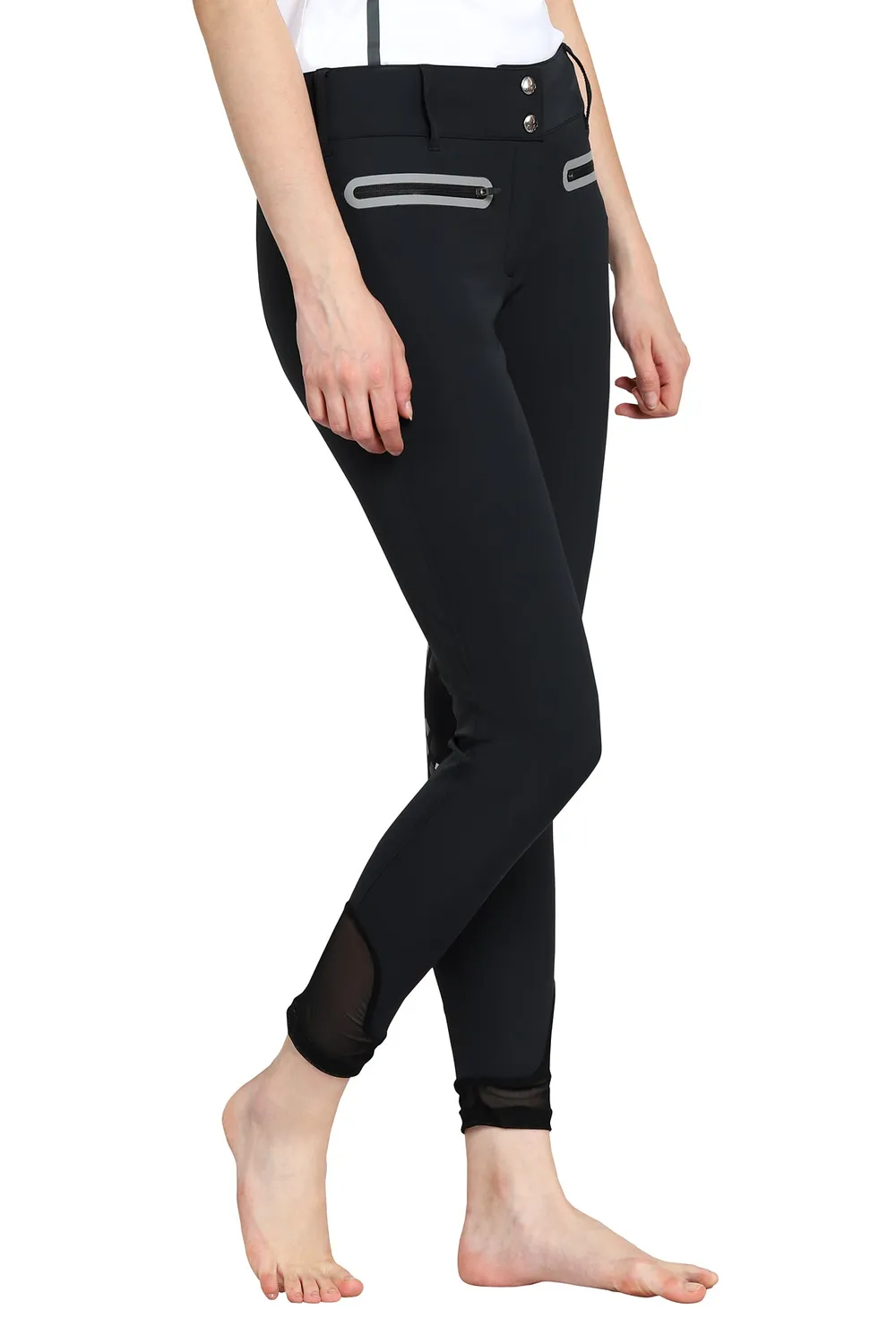 Equine Couture Ibiza knie rijbroek zwart dames siliconen