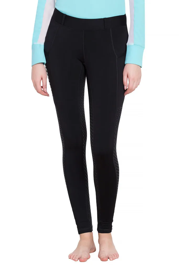TuffRider 3 Season rijtight zwart full grip dames