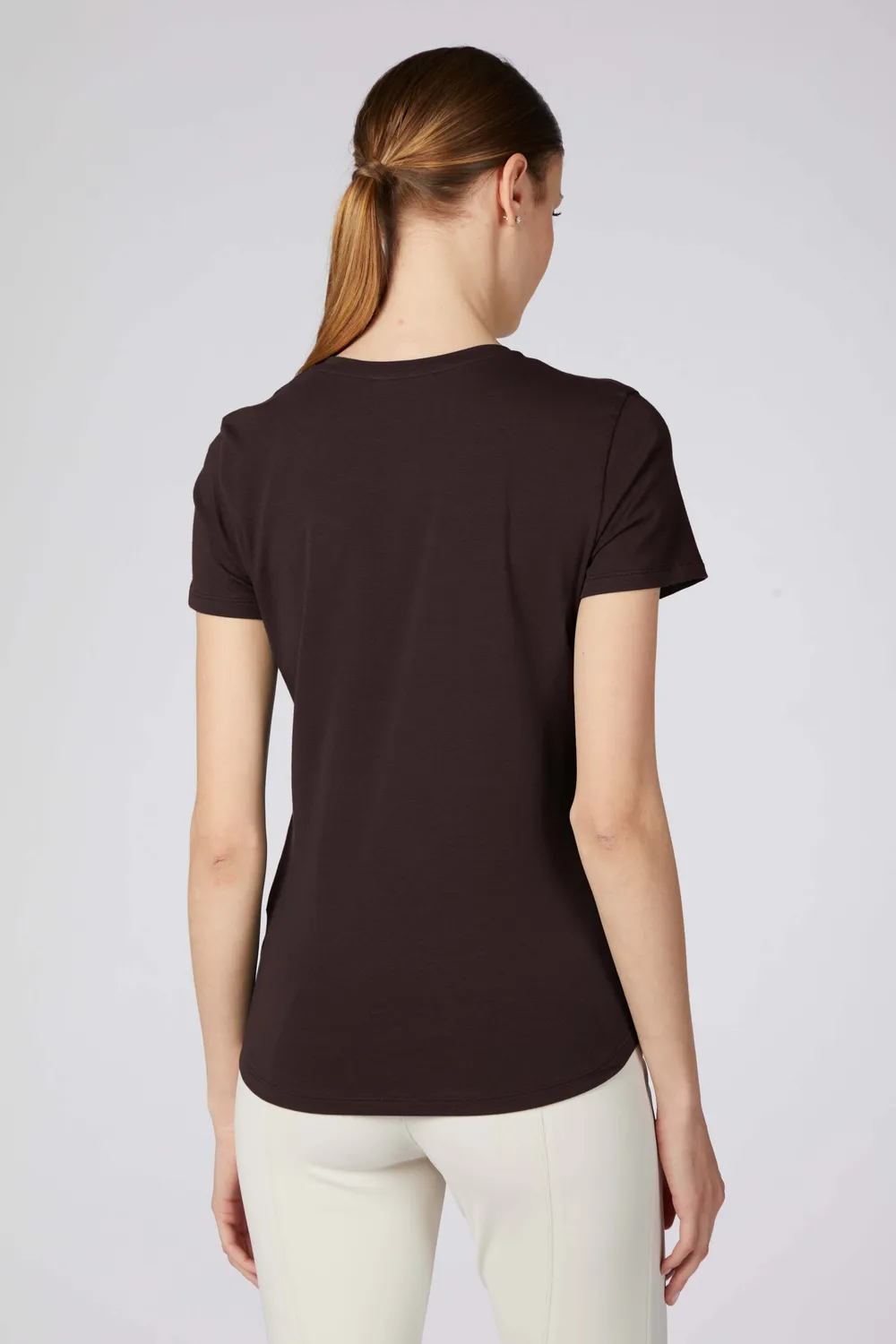 Vestrum Rabat T-shirt dames katoen donkerbruin