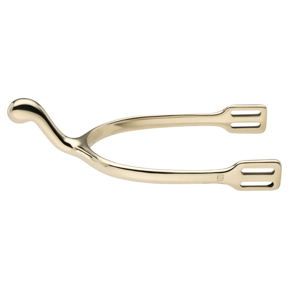 HS Sprenger Schwanenhals Sporen 40 mm Argentan Afgerond