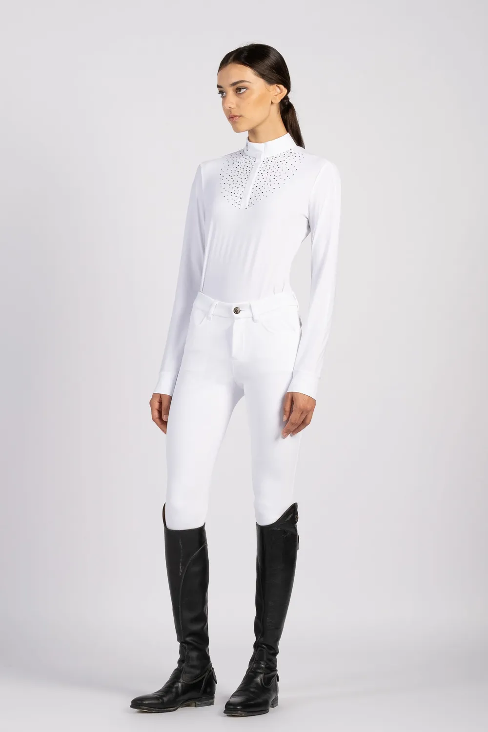 Vestrum Asuncion wedstrijdshirt dames wit strass