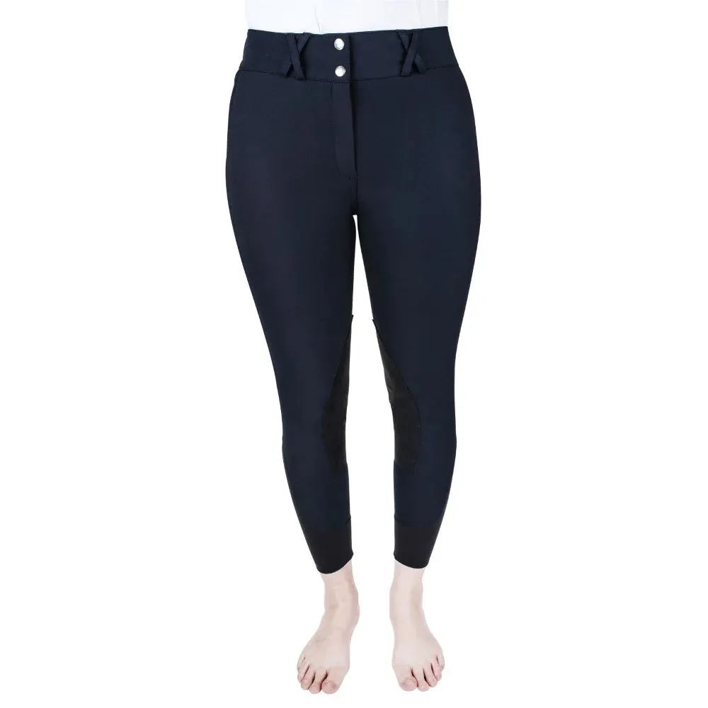 Equine Couture Charlotte rijbroek kniepatches Zwart stretch