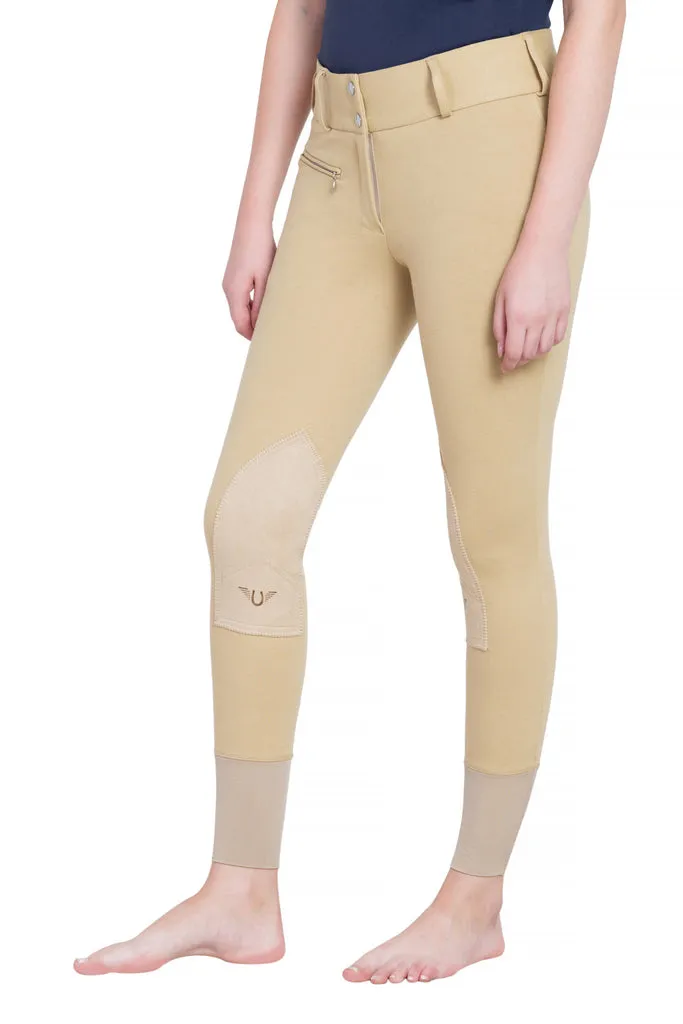 TuffRider Cotton Lowrise rijbroek knie zwart