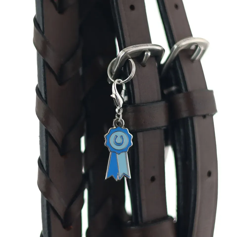 Dapplebay hoofdstel bedel Blue Ribbon emaille