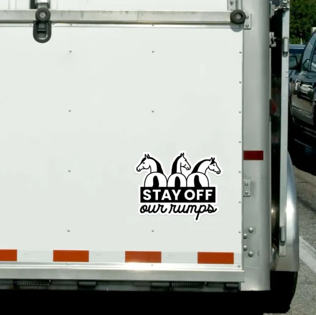 Dapplebay Stay Off Our Rumps trailersticker zwart