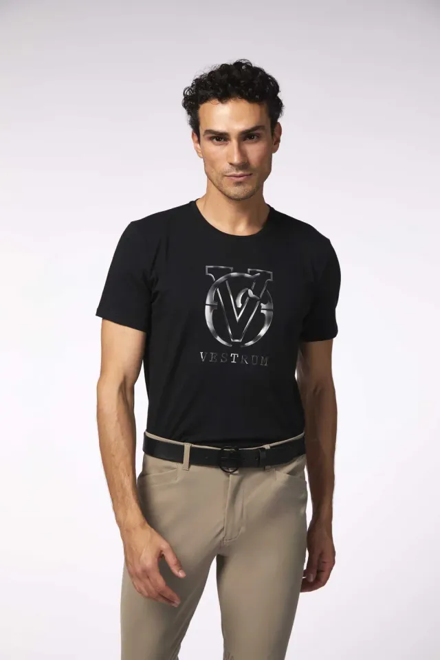 Vestrum Lobos heren t-shirt zwart stretchkatoen