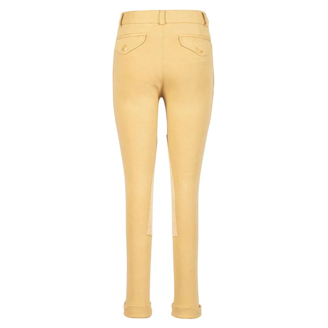TuffRider Patrol Light jongens jodhpurs beige katoen kniegrip