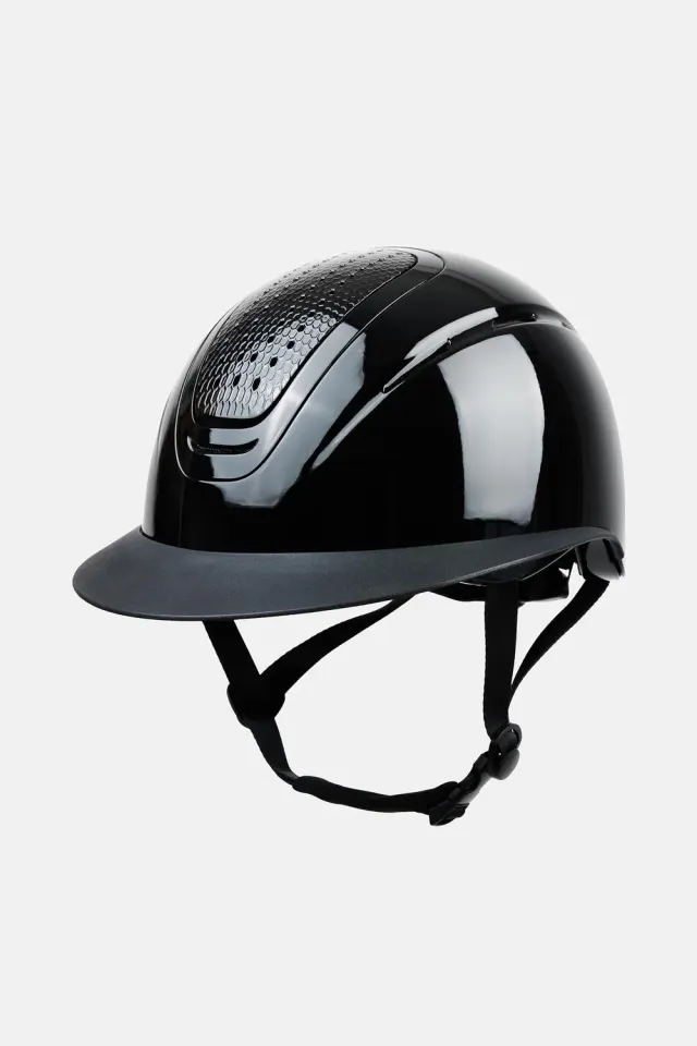 Horze AERO GLOSS rijhelm Black Black 52-54 glans