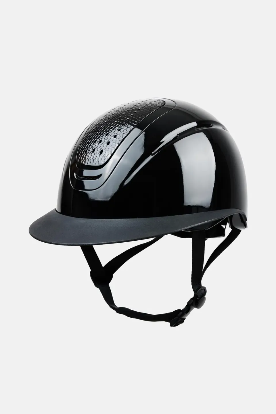 Horze Aero Gloss rijhelm glans zwart 55-57