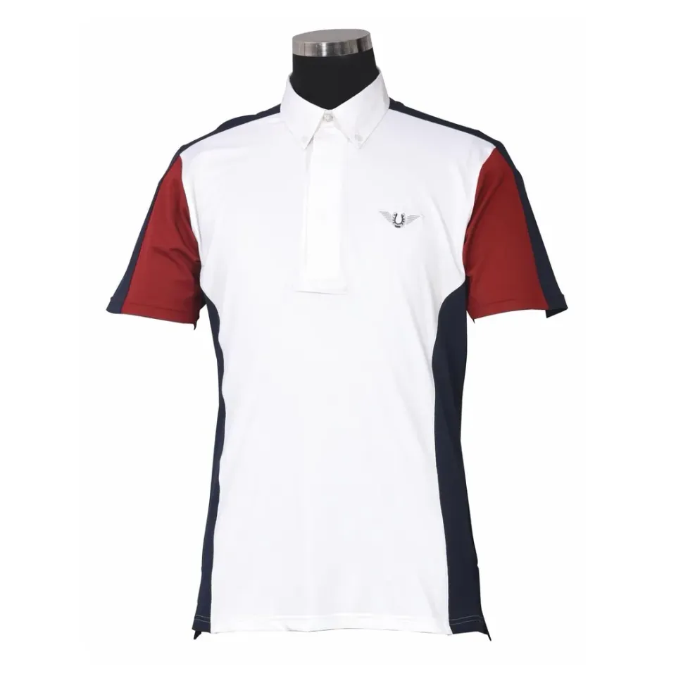TuffRider Dennison showshirt heren wit korte mouw