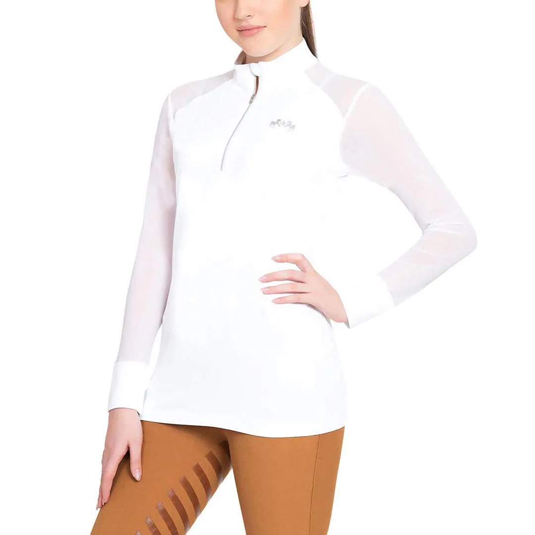 Equine Couture Erna EquiCool rijshirt wit lange mouw