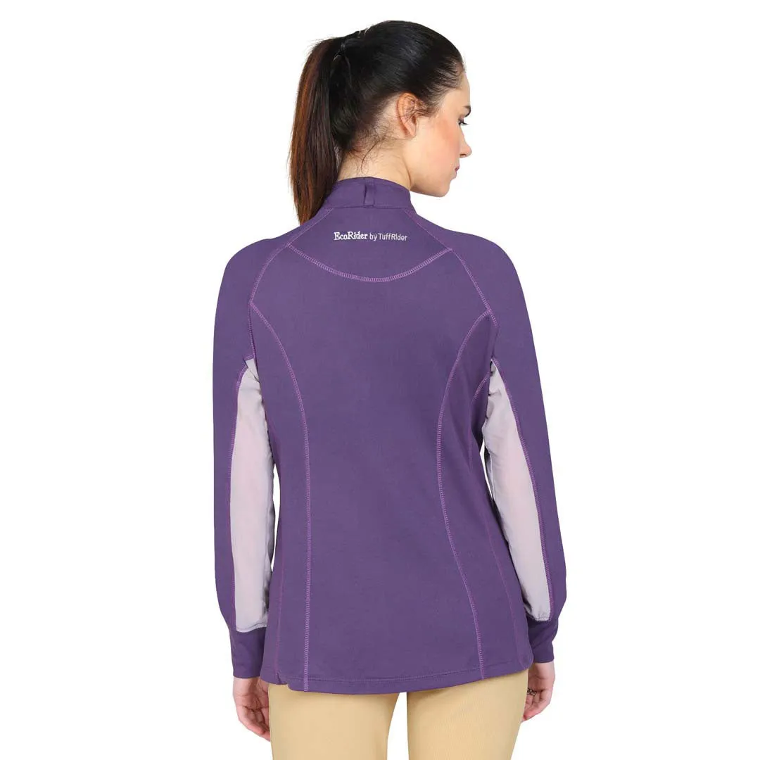 TuffRider EcoRider Denali dames rijshirt mesh grijs