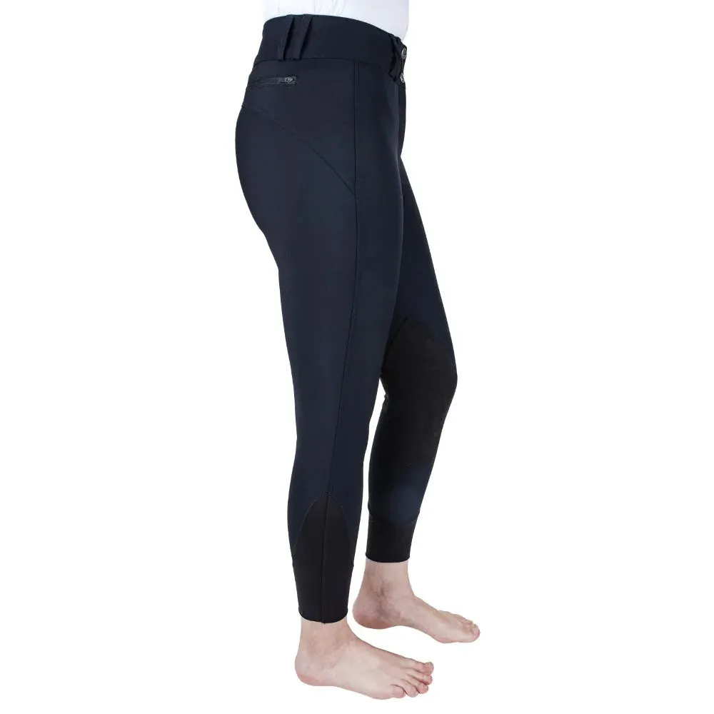 Equine Couture Charlotte rijbroek kniepatches Zwart stretch