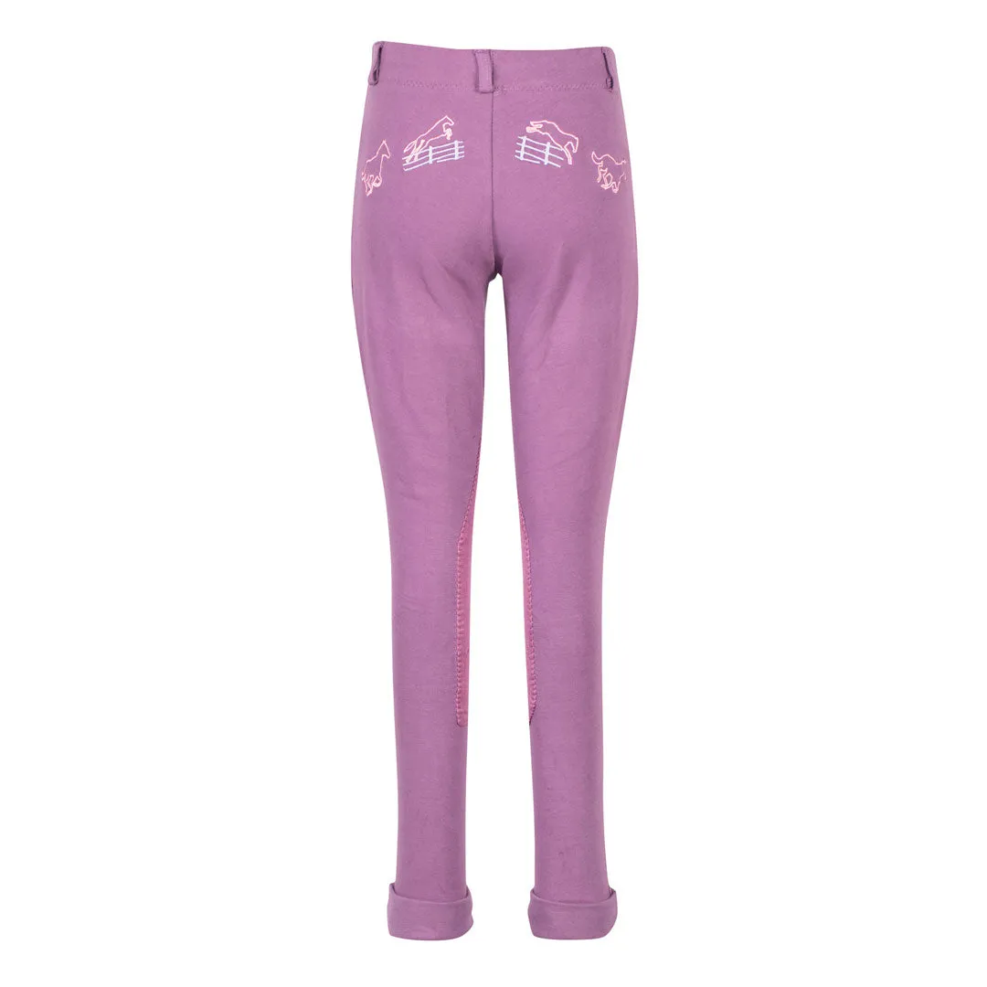 TuffRider Cotton Pull-On Kinder Jodhpur Paars katoen