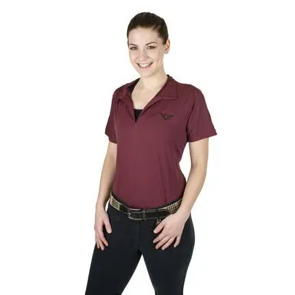 TuffRider Taylor dames polo korte mouw hunter
