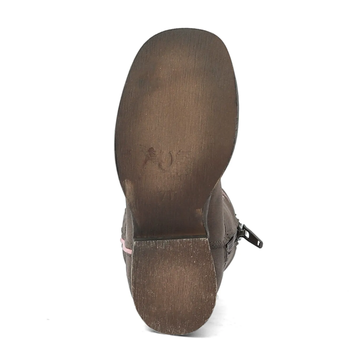 TuffRider Glacier Square Toe westernlaars kinderen mocha vierkante neus