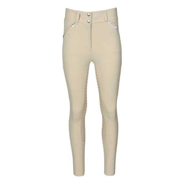 Dapplebay Gingham rijbroek Tan full seat compression