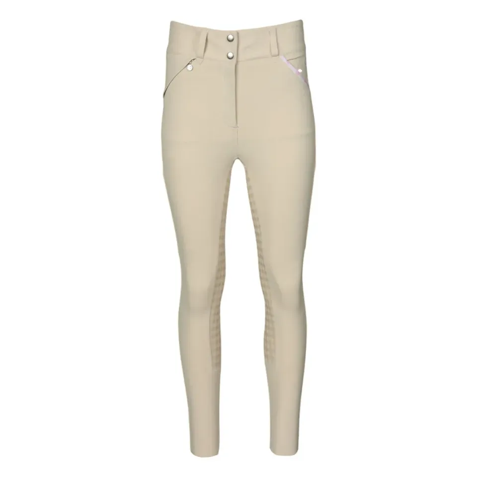 Dapplebay Gingham rijbroek Tan full seat compression