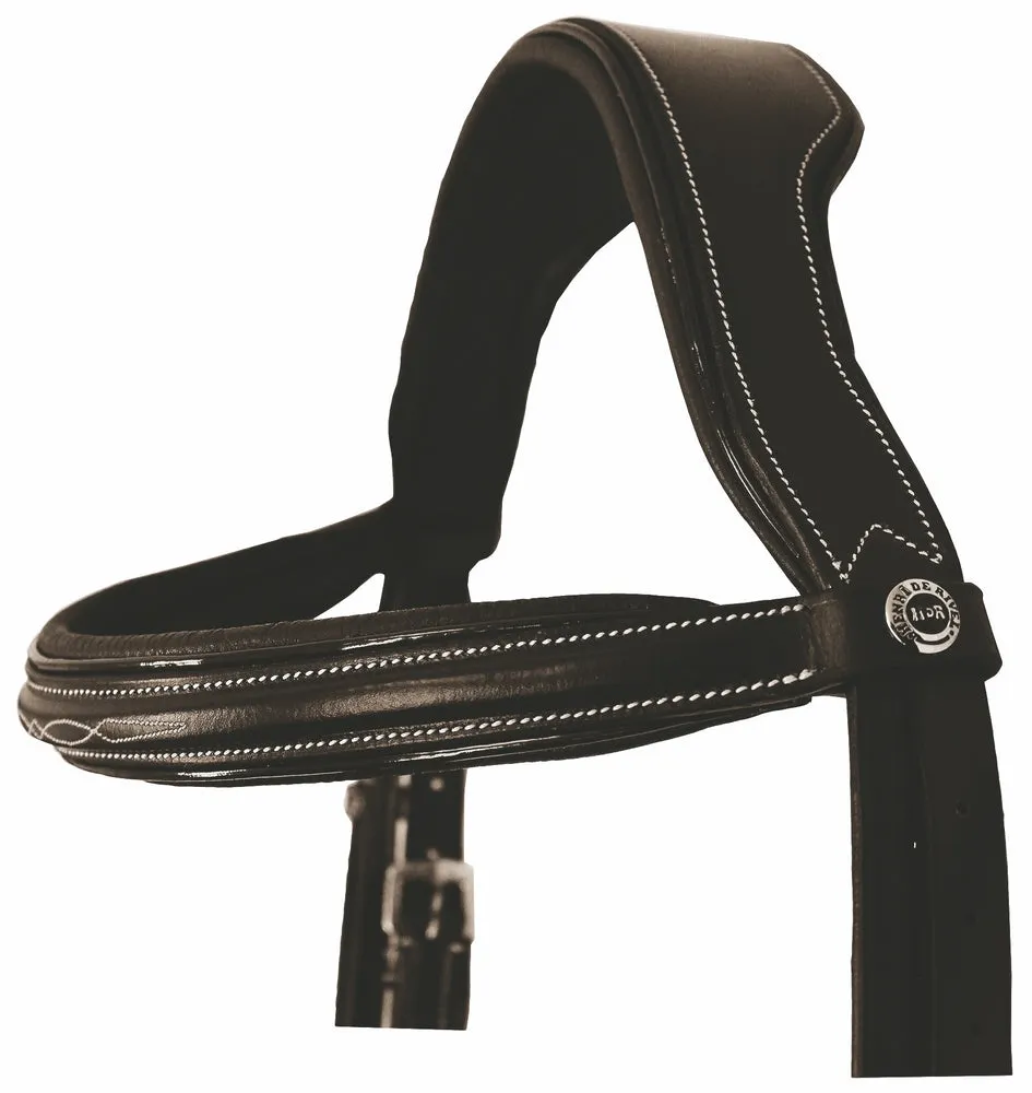 Henri de Rivel Pro Mono Crown hoofdstel havana lakbies