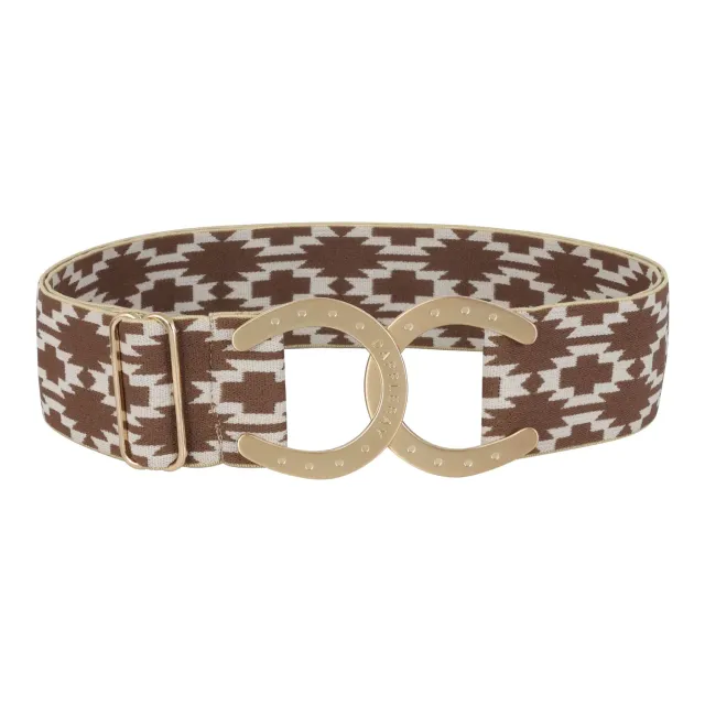 Dapplebay Horse Shoe elastische riem one size Aztec