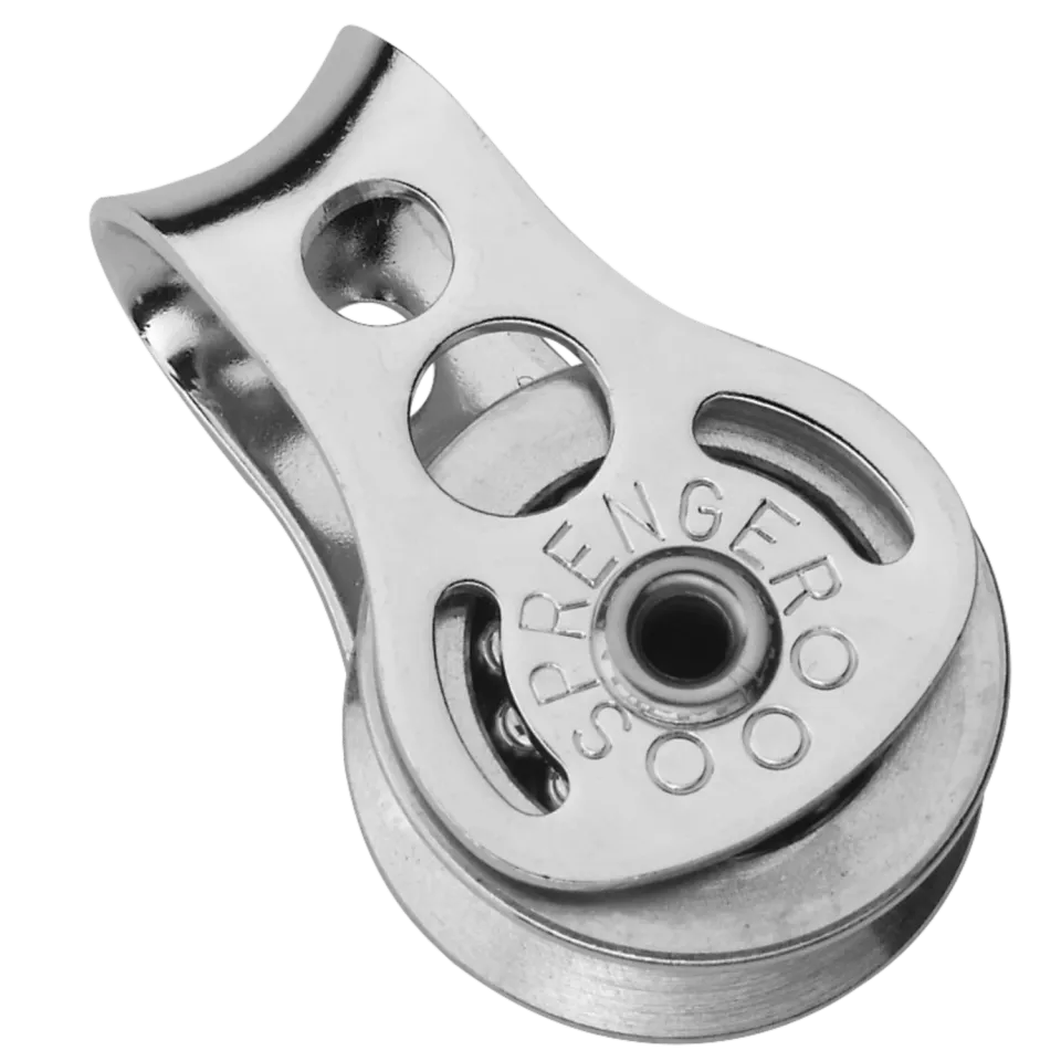 Sprenger Micro XS blok katrol 4 mm 1-rols doorlopende beugel