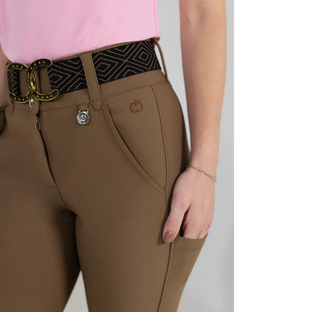Dapplebay Sport Suede Knee Patch rijbroek Chestnut