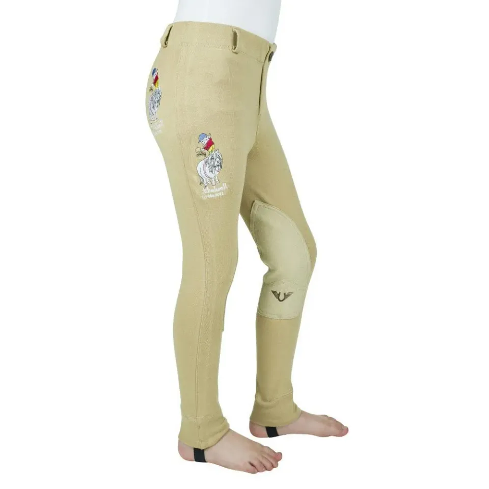 TuffRider Thelwell Sweep jodhpurs light tan knie kind