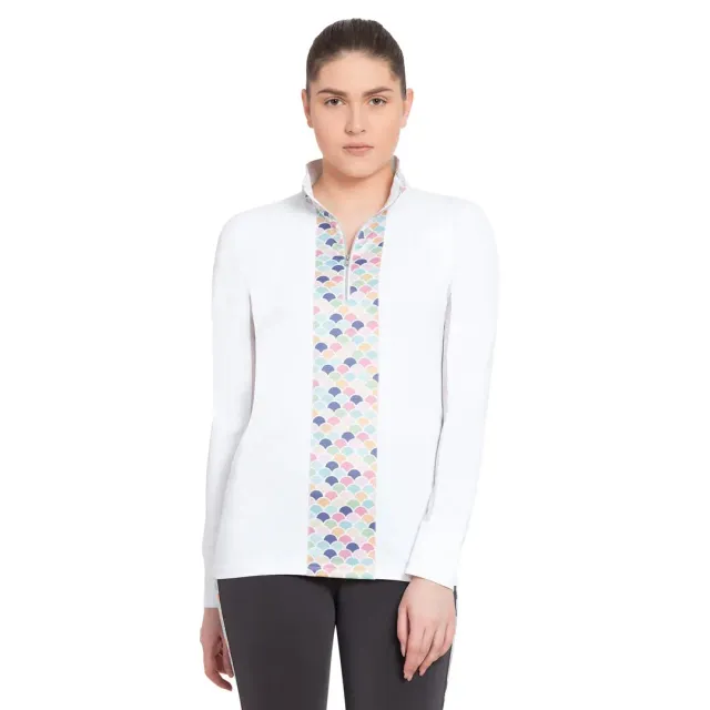 TuffRider Iris EquiCool zonneshirt dames wit-print 3XL