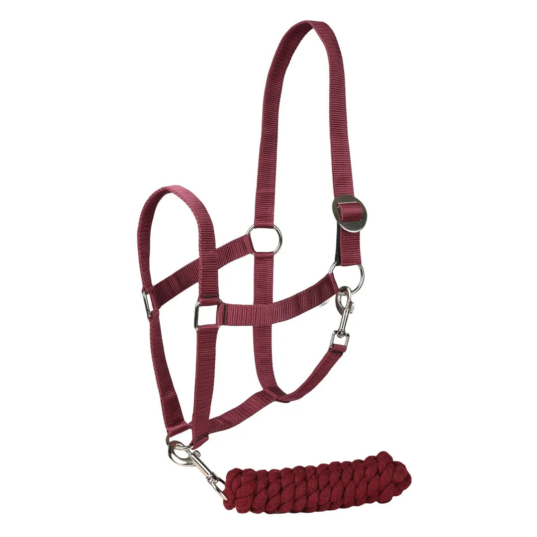 TuffRider halster met leadrope nylon zwart breakaway Cob