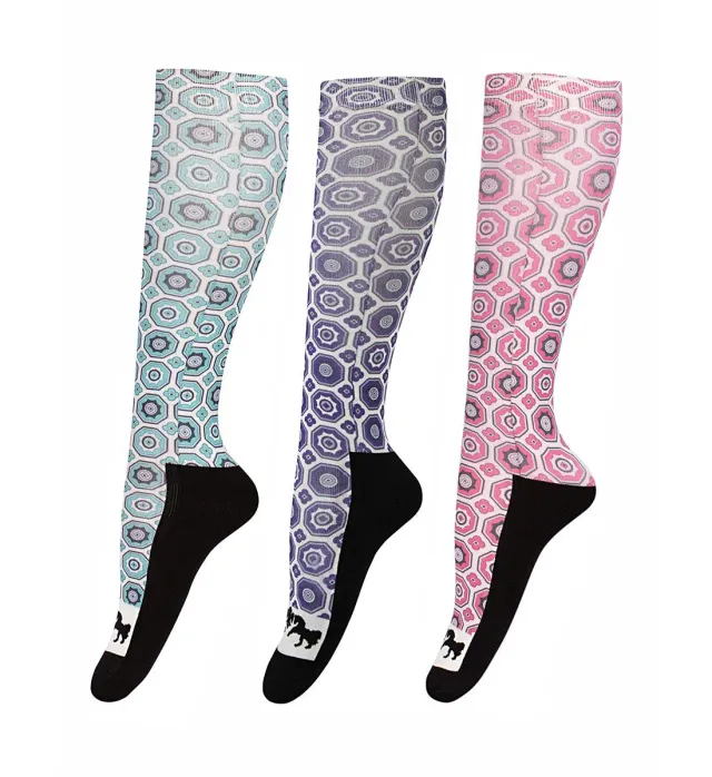 Equine Couture Kelsey Padded kniehoge rijsokken 3-pack gewatteerd