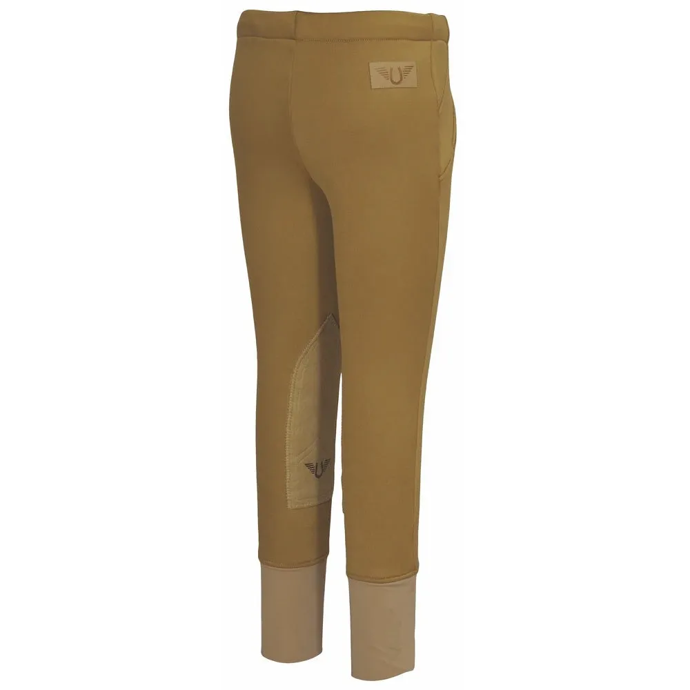 TuffRider Unifleece kinder rijbroek zwart winterfleece