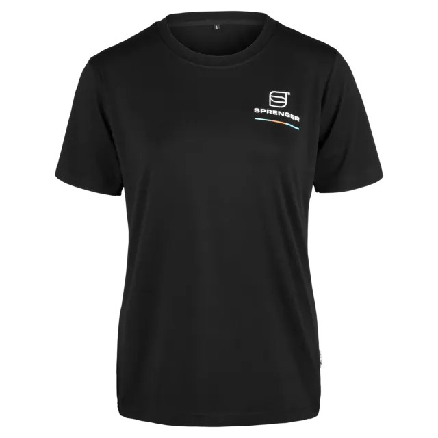 HS Sprenger Signature T-shirt dames zwart katoen