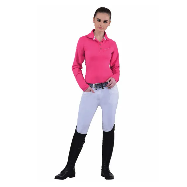 Equine Couture Oslo rijbroek wit siliconen kniepatch