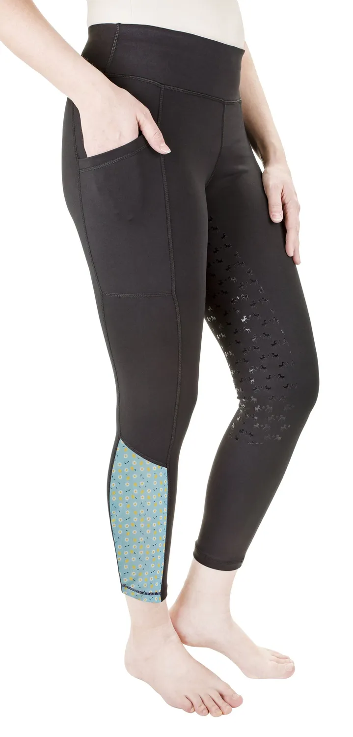 Equine Couture Smyrna rijlegging zwart daisy print
