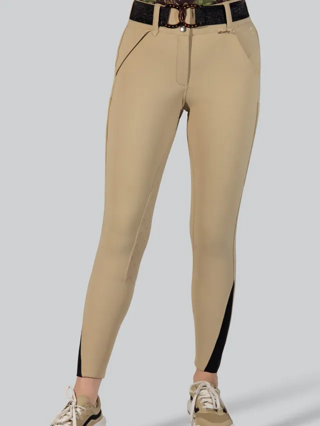 Dapplebay Winter Sport rijbroek full seat tan fleece