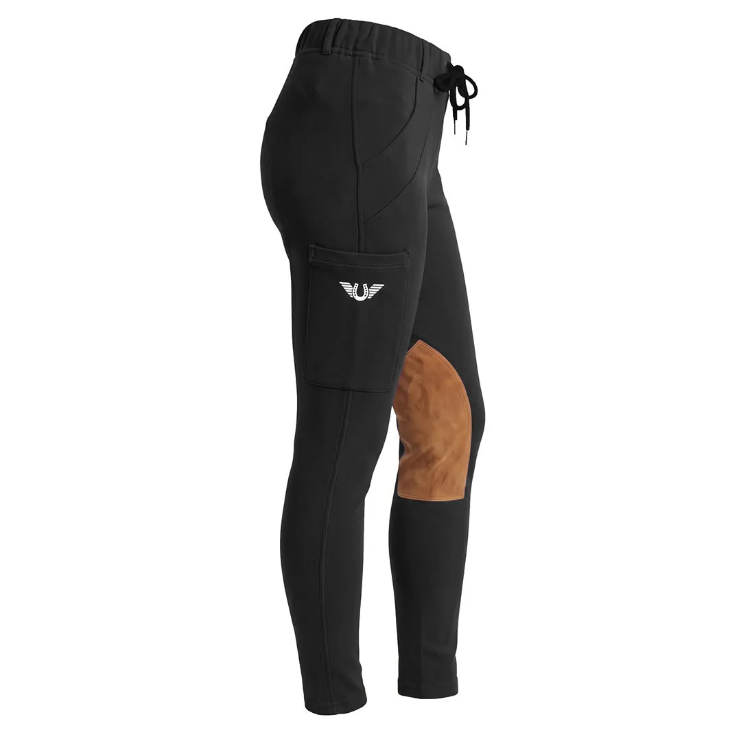 TuffRider Cotton Naturals Schoolers kinderrijbroek Navy