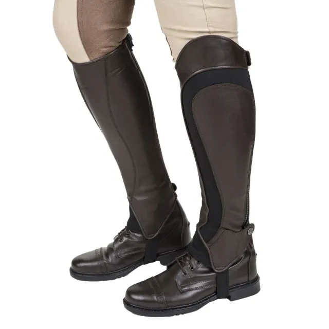 TuffRider Derby mini-chaps leer zwart