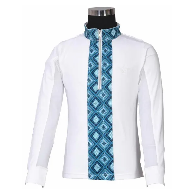 TuffRider Artemis EquiCool kinder rijshirt wit print S