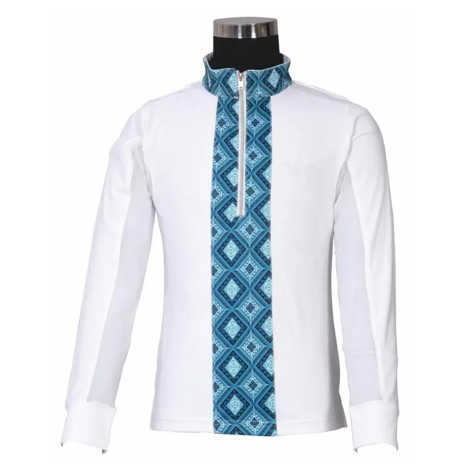 TuffRider Artemis EquiCool kinder rijshirt wit print S