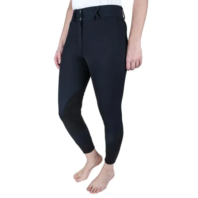 Equine Couture Charlotte rijbroek kniepatches Zwart stretch