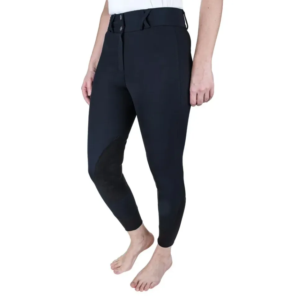Equine Couture Charlotte rijbroek kniepatches Zwart stretch