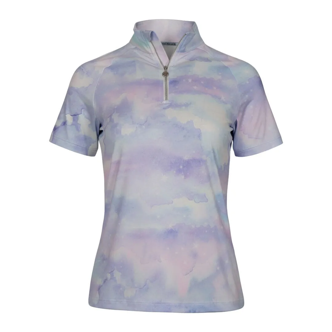Dapplebay Opalite Skies 1/4 Zip rijshirt korte mouw STD koel