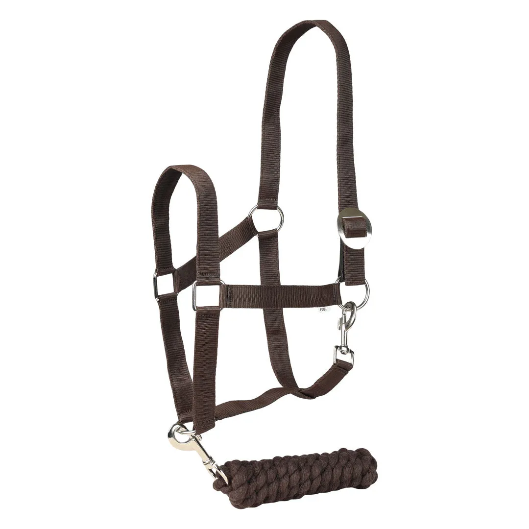 TuffRider halster met leadrope nylon zwart breakaway Cob