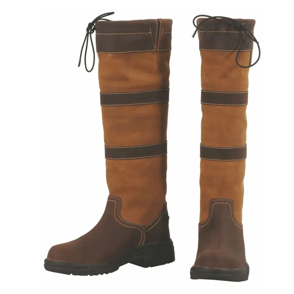 TuffRider Lexington kinderlaarzen waterproof chocolate 1 stevig