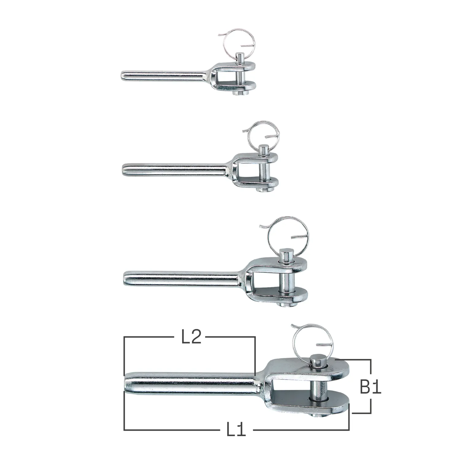 HS Sprenger Gabelterminal vorkterminal 4 mm rvs